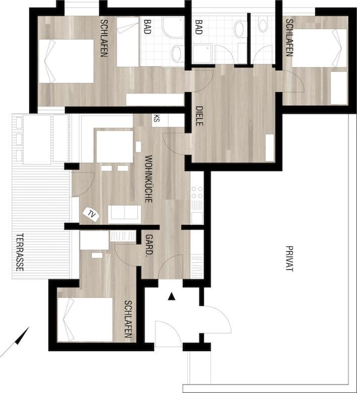 דירות גסכורן Haus Gueatli מראה חיצוני תמונה